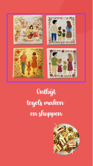 Tegels maken, ontbijt en shoppen 10.00-2