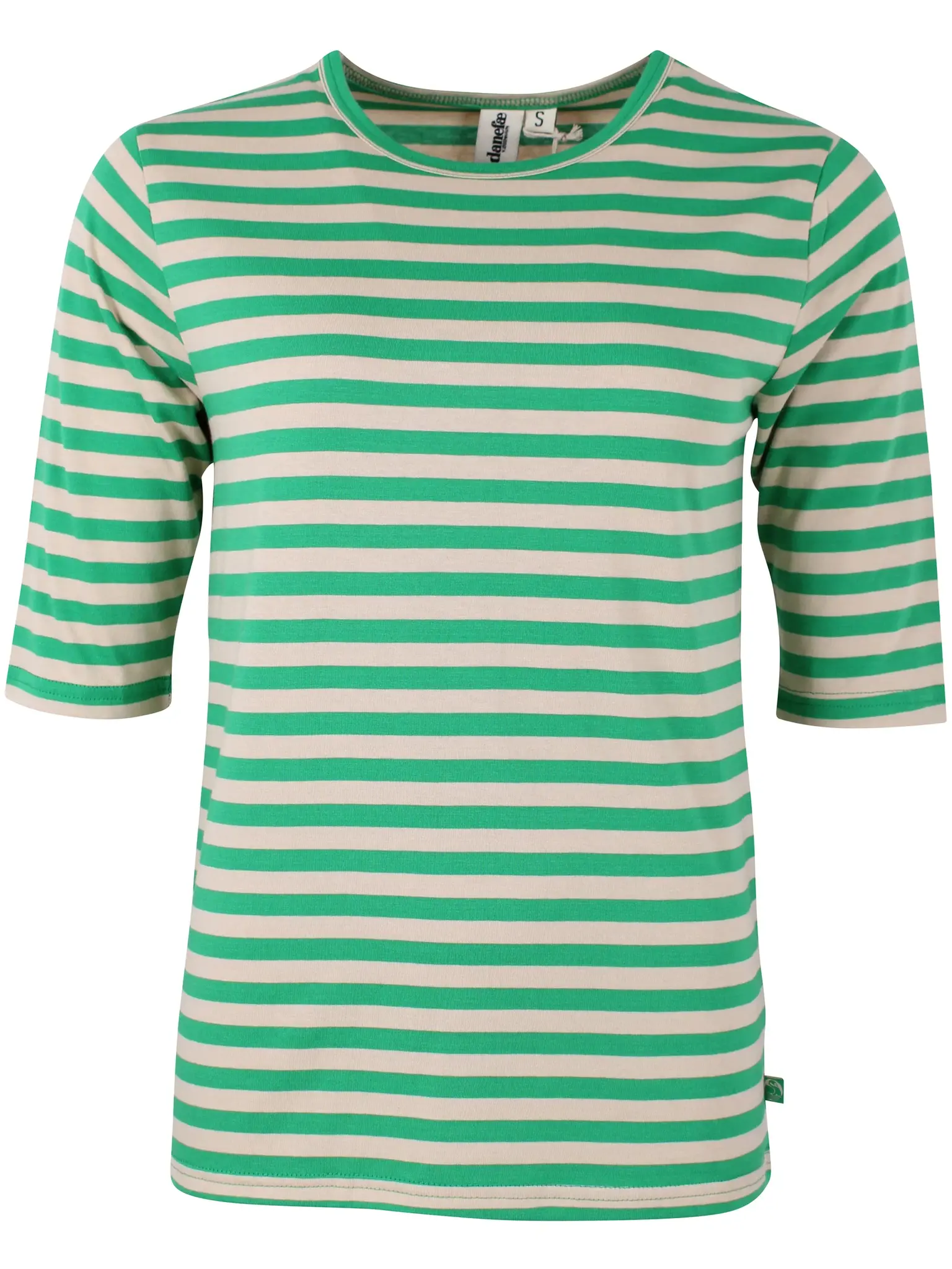 Danemanna Modal tee green/light beige-3