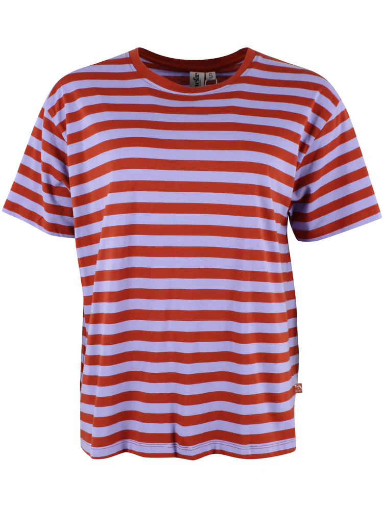 danebasic boxy tee light lilac/chili-2