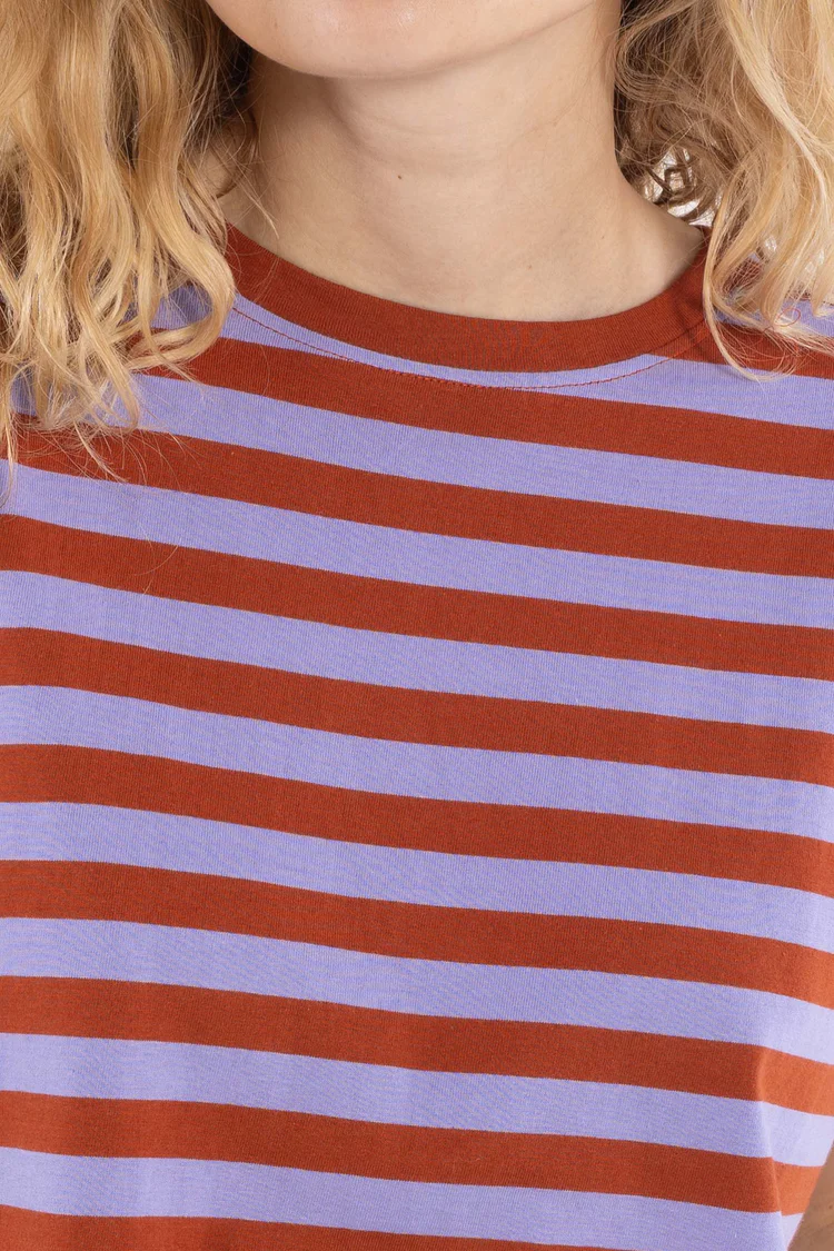danebasic boxy tee light lilac/chili-3