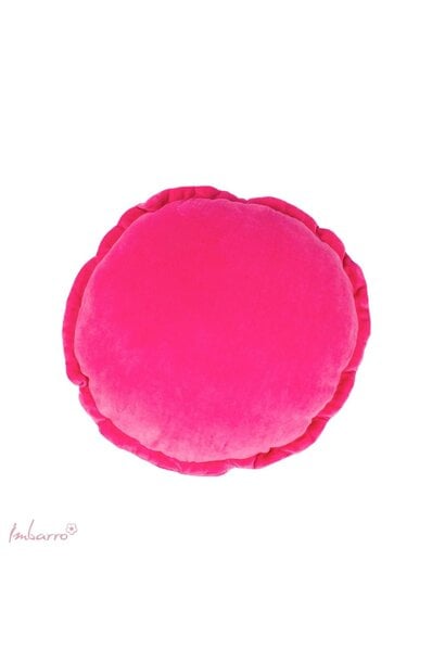 cushion ruffle fuchsia