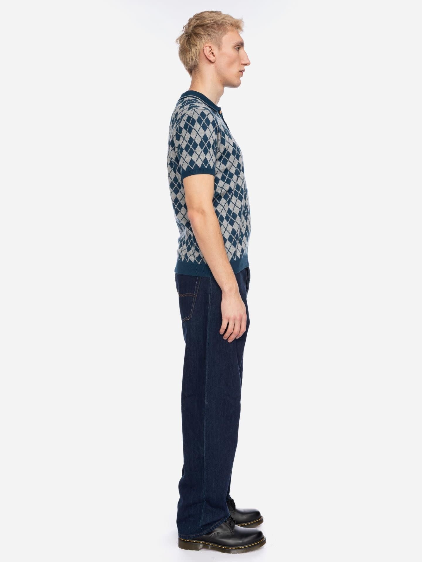 ATO Berlin Maron Polo Heren | Navy/grijs bio katoen-2