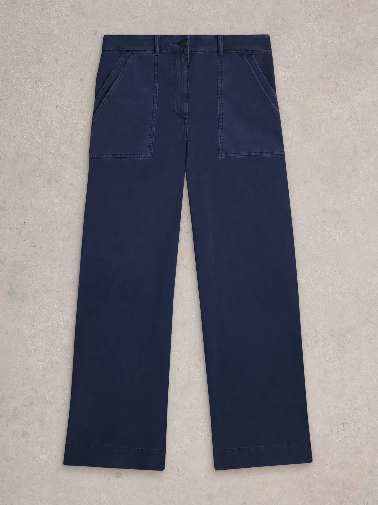 twister chino wide leg donkerblauw-5
