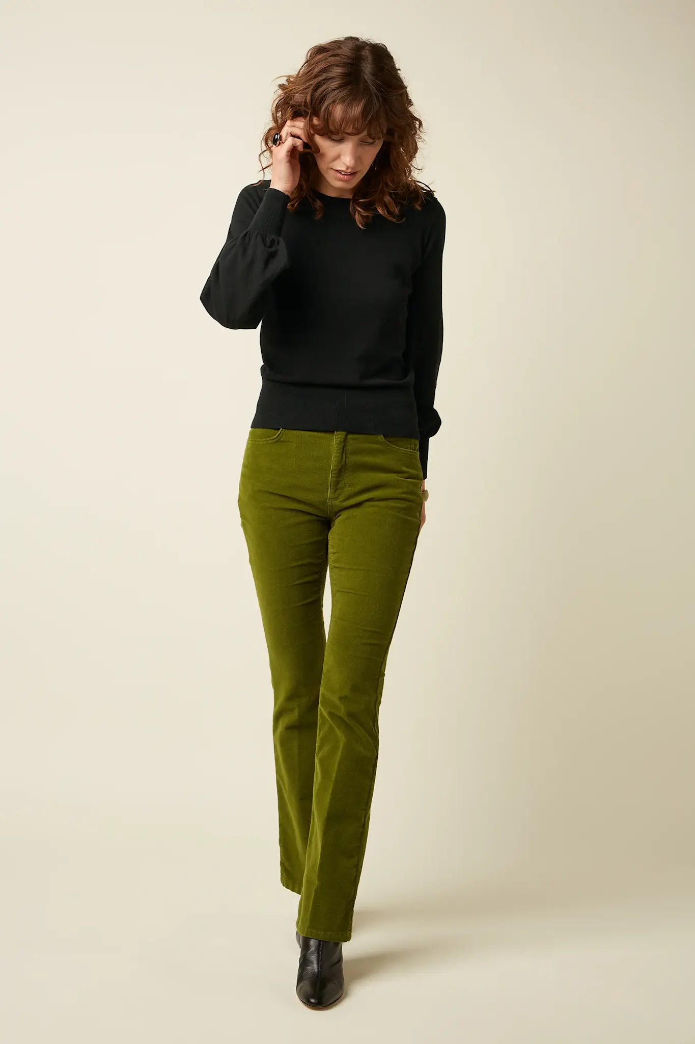 Tammy Flared Pants Baby Cord-2