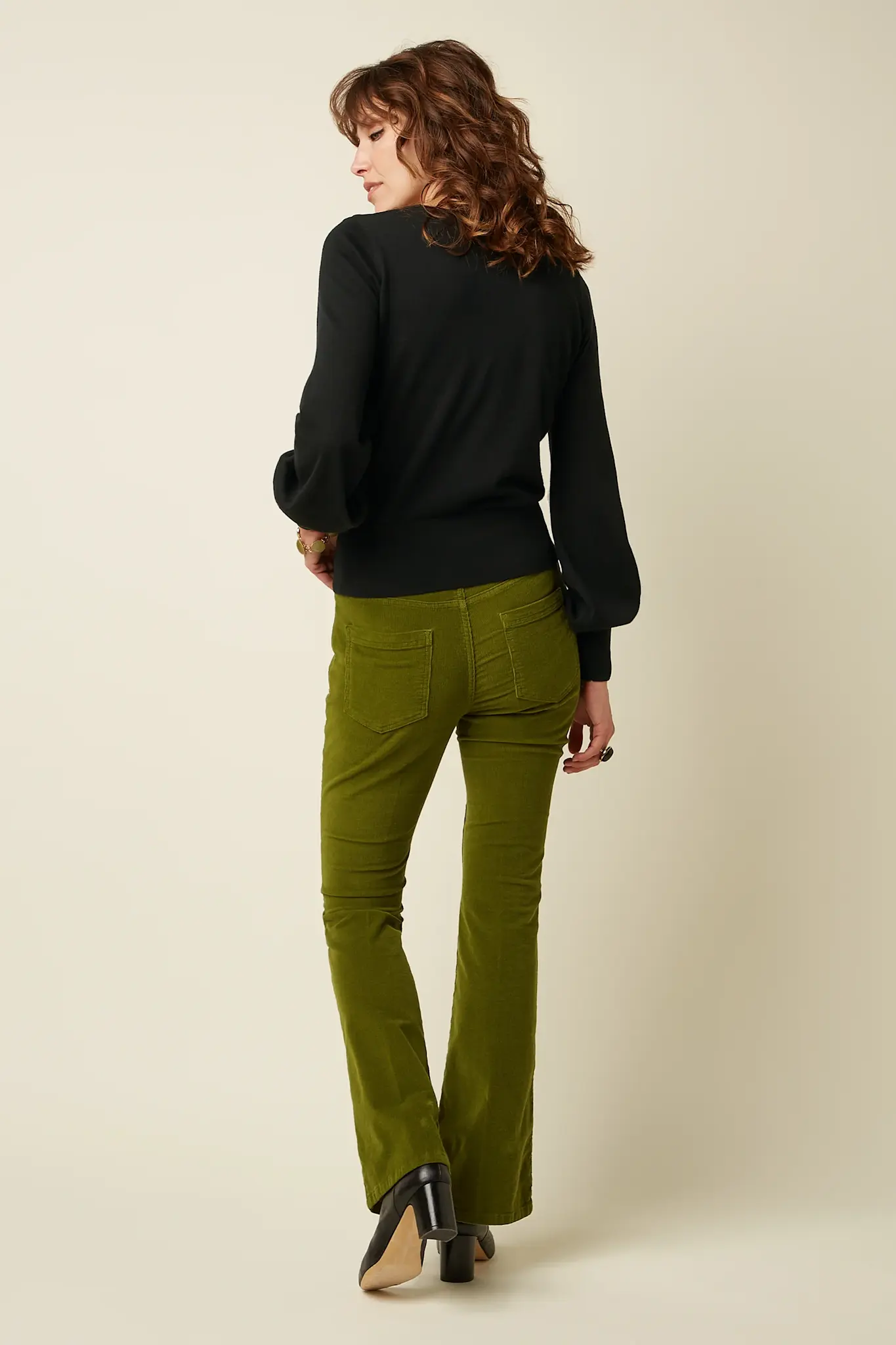 Tammy Flared Pants Baby Cord-4