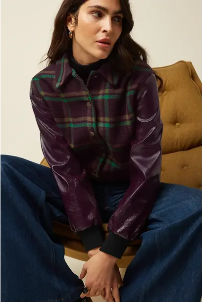 Billie basebal jacket vera check