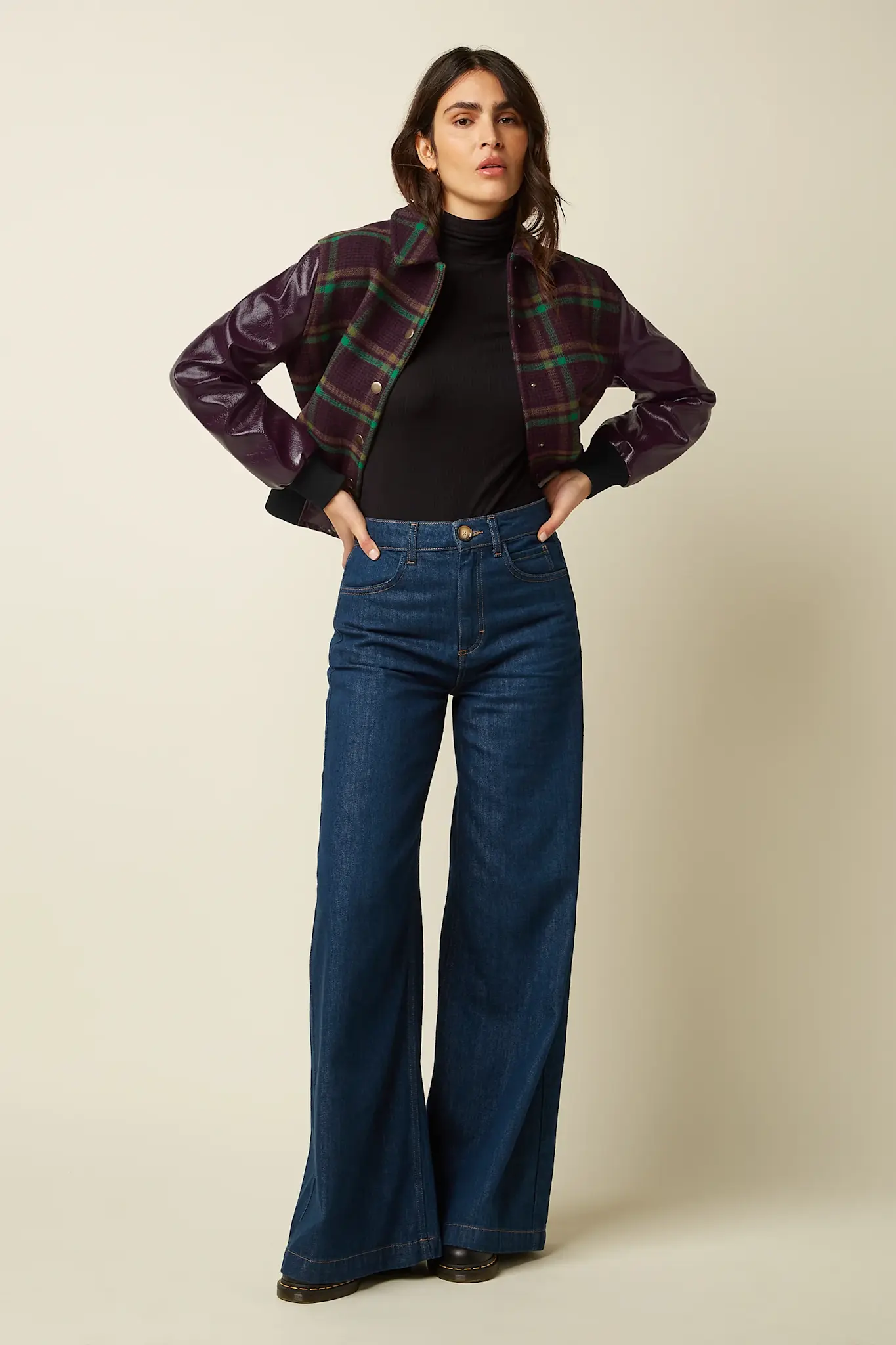 Billie basebal jacket vera check-4