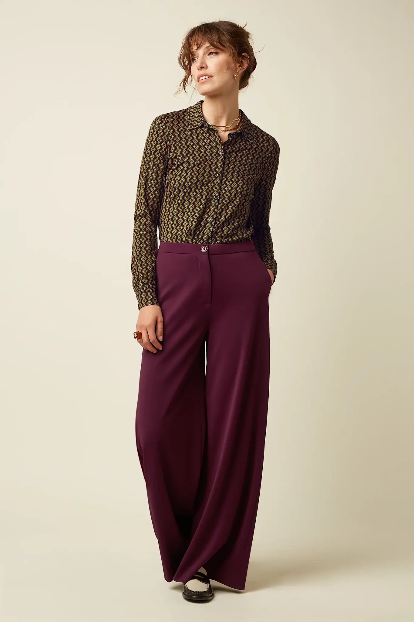 peppa pants dana plum red-1