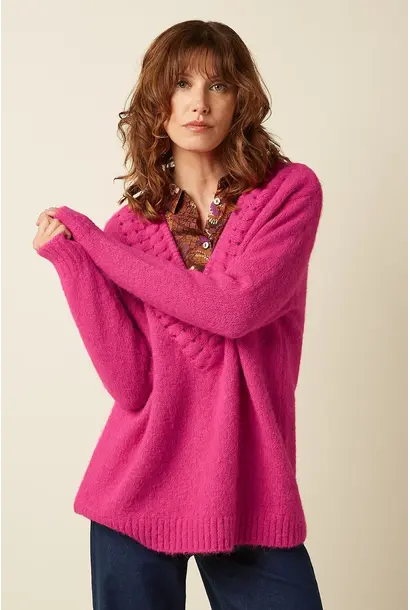 Vina top Hollow neon pink