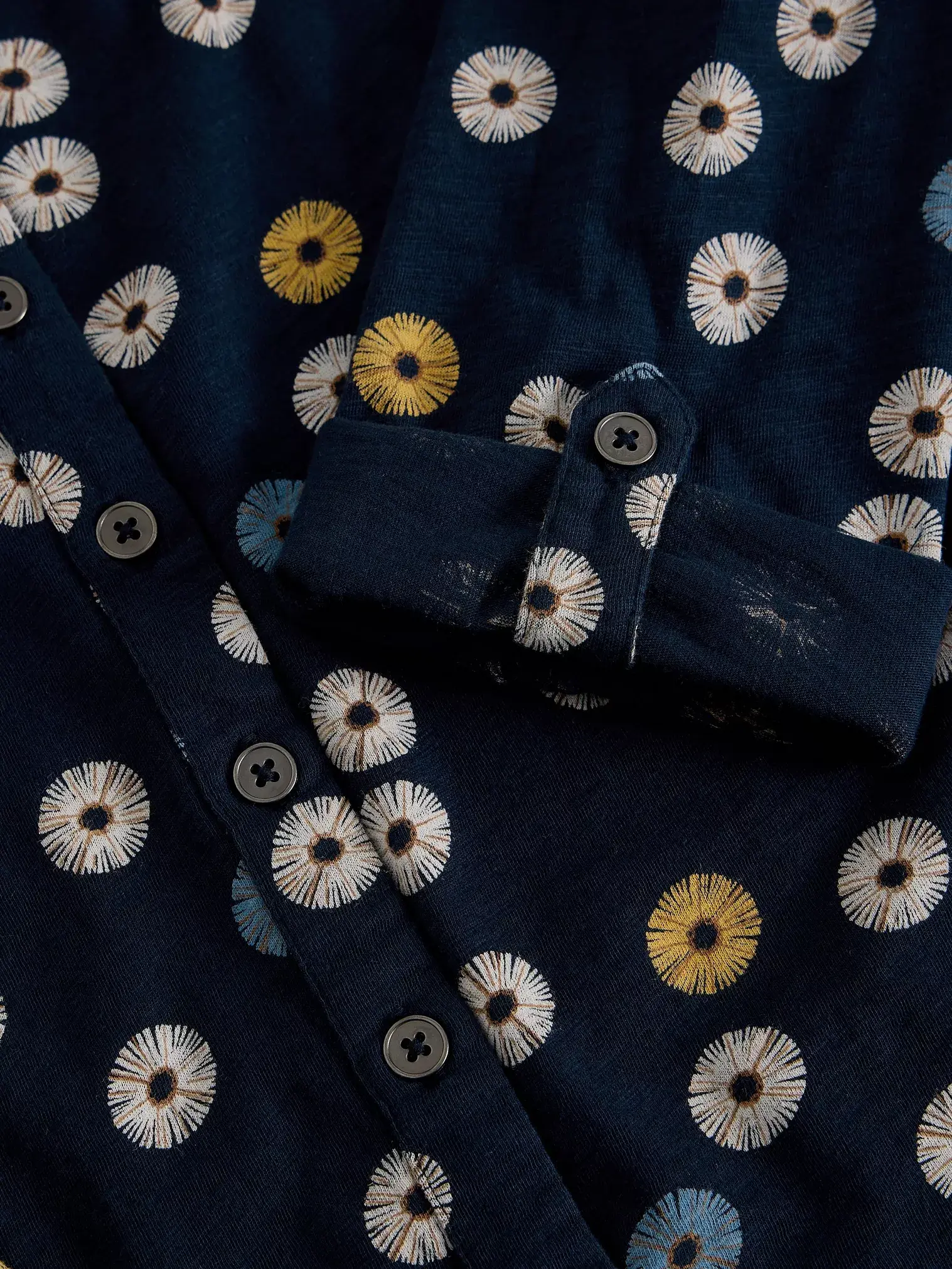 annie jersey shirt navy met bloemenprint-3