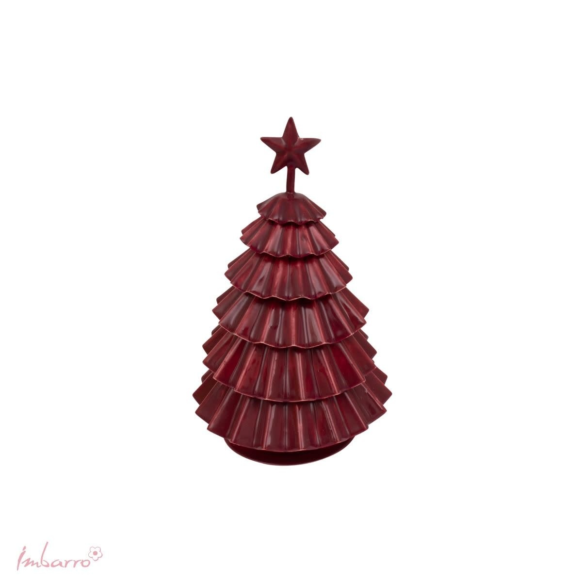 Imbarro Kerstboom Juda Burgundy | Metaal 15 cm-1