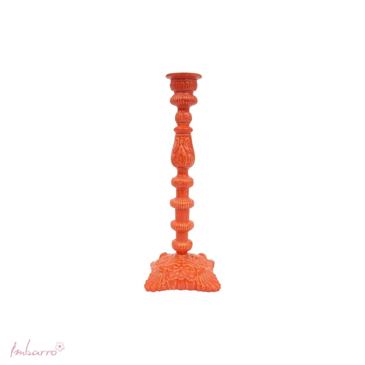 Imbarro Kandelaar Loren Oranje | Metaal 30 cm-1