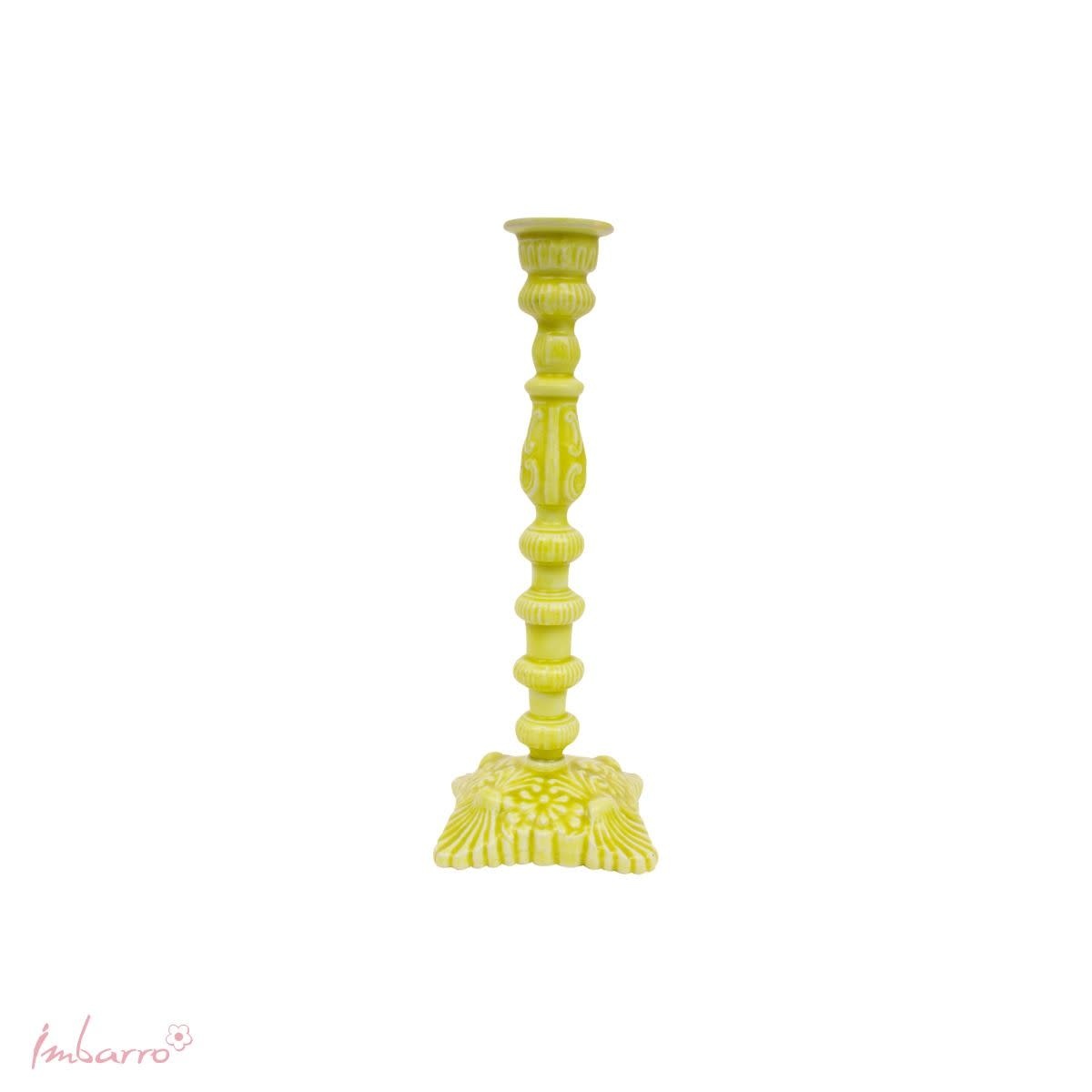 Imbarro Kandelaar Loren Lime | Metaal 30 cm-2