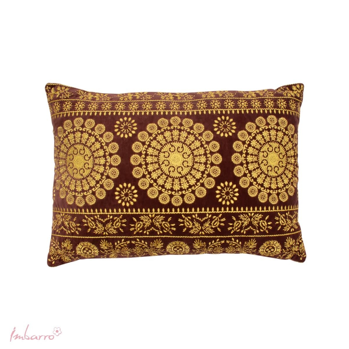 Kussen Nobile Brown/Lime-2