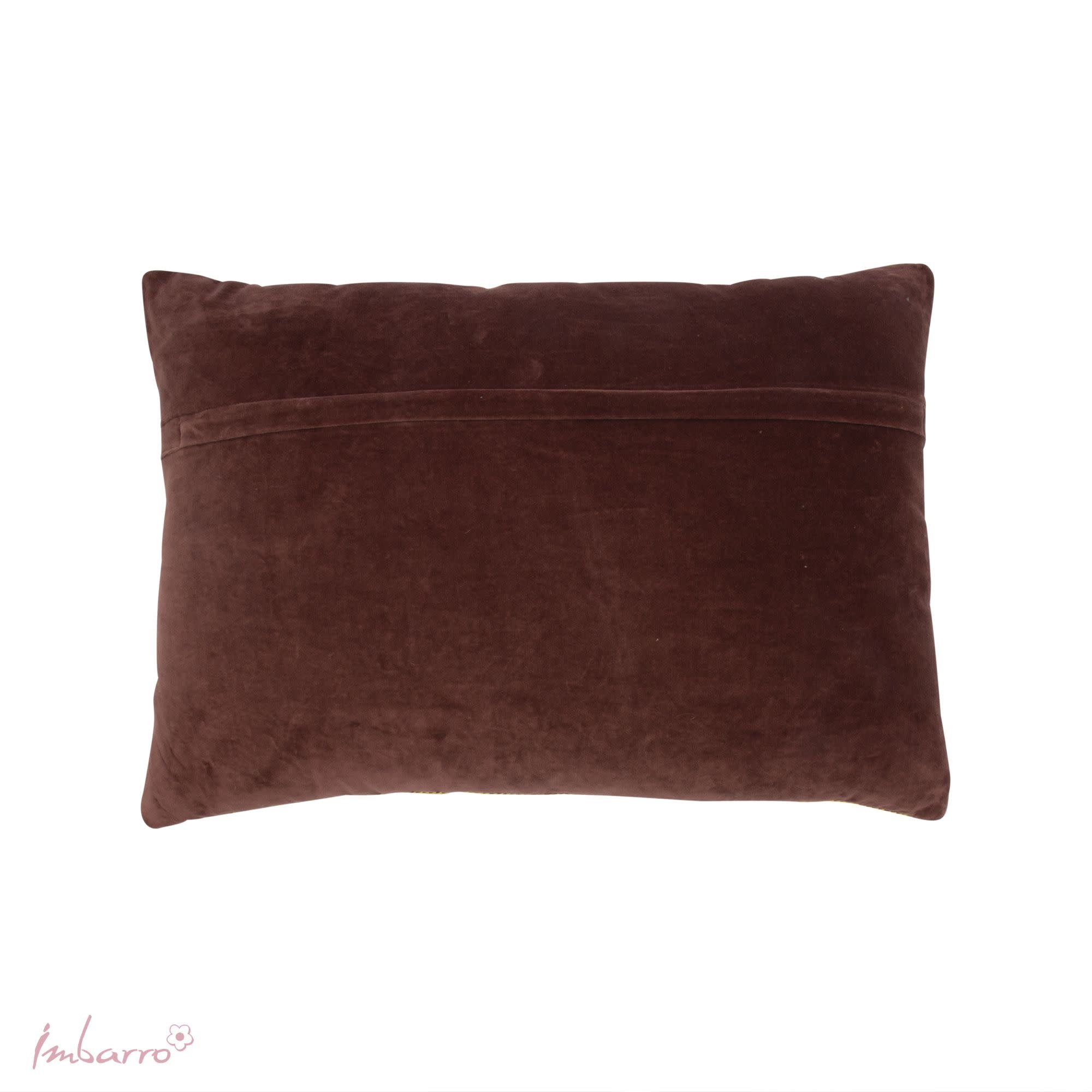 Kussen Nobile Brown/Lime-3