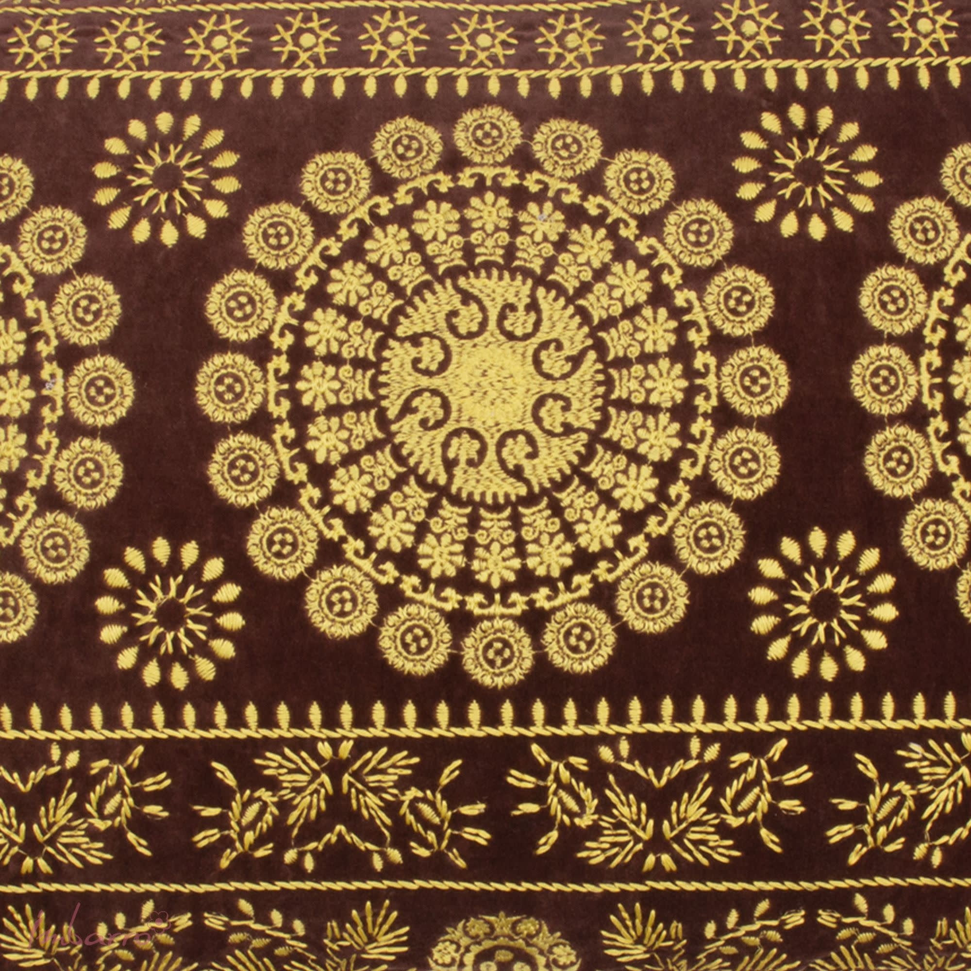 Kussen Nobile Brown/Lime-5