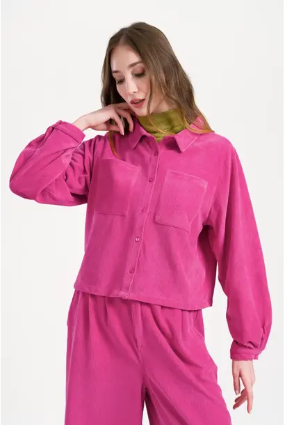 Abby overhsirt Rib Velour