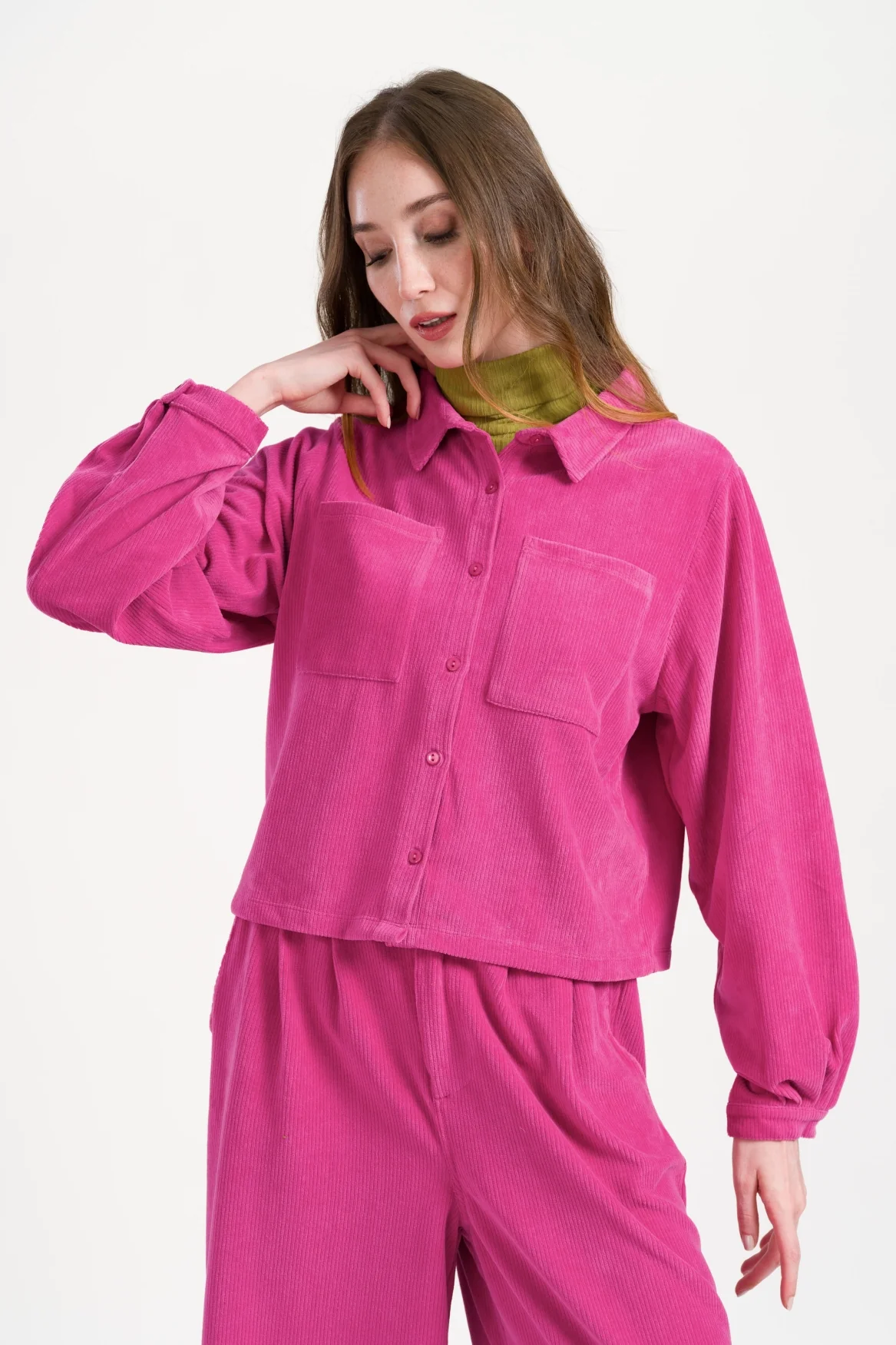 Abby overhsirt Rib Velour-1