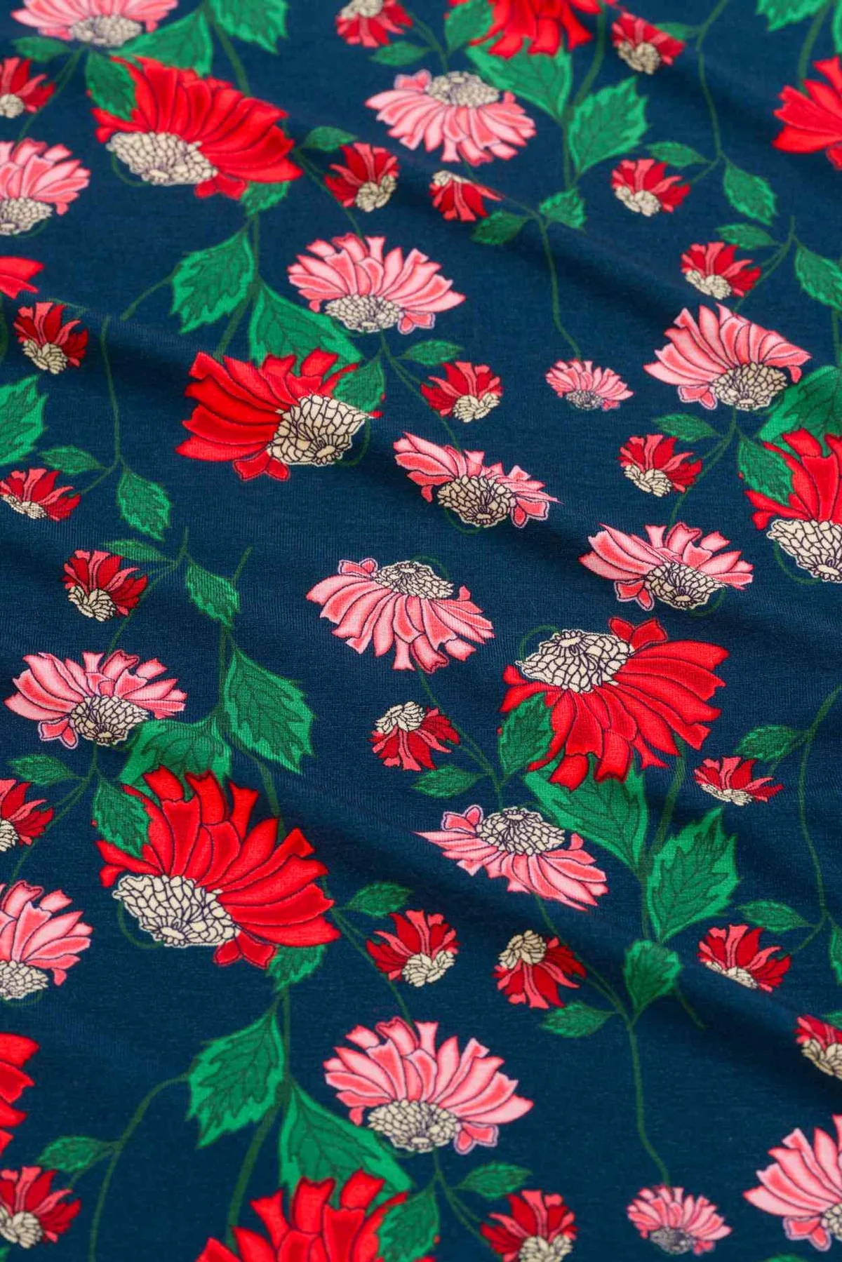 Lena Blouse LS Scarlet Serenade navy peony-5