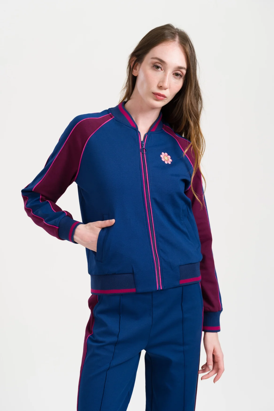 Harley jacket Punta di roma navy peony-1