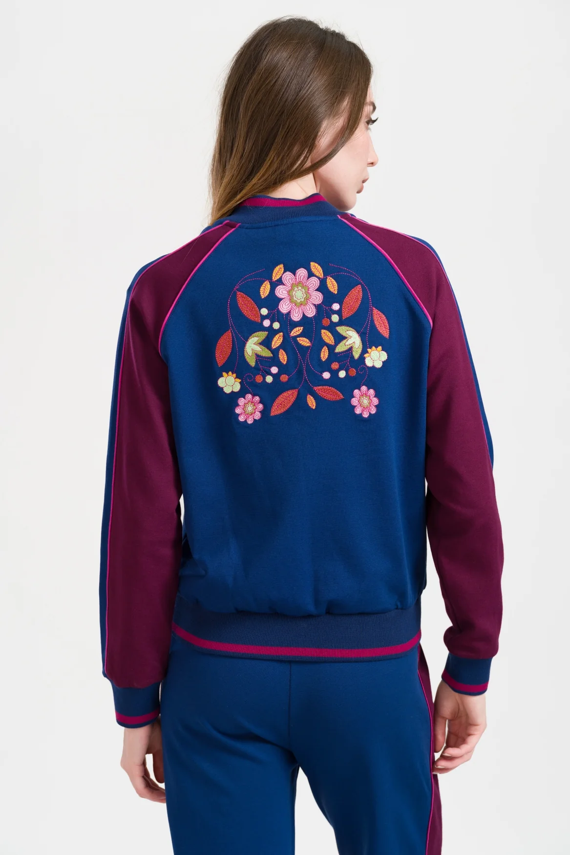 Harley jacket Punta di roma navy peony-3