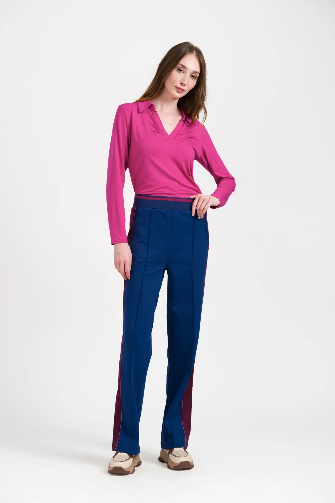 florence trousers Punta di Roma navy peony-1