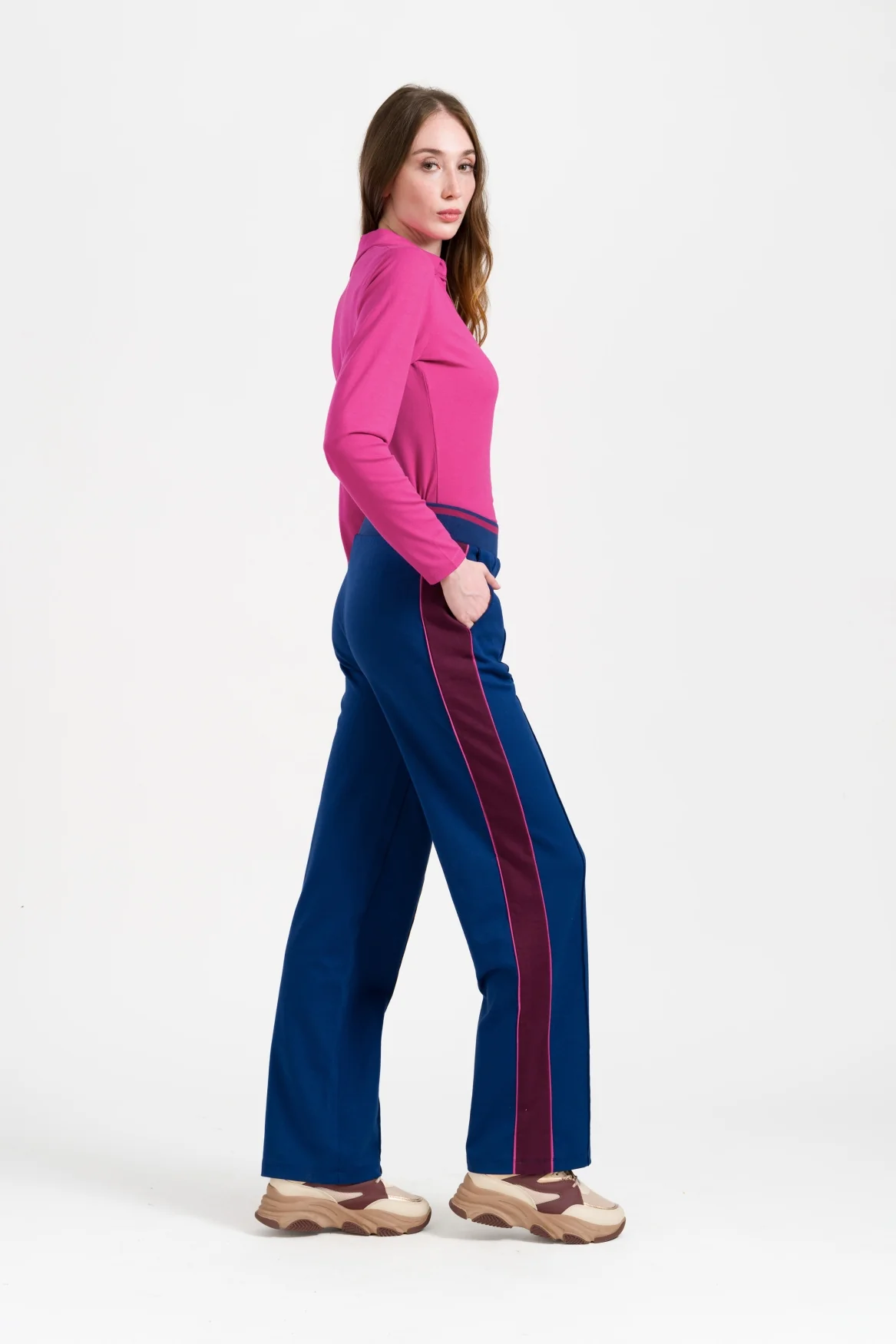 florence trousers Punta di Roma navy peony-2