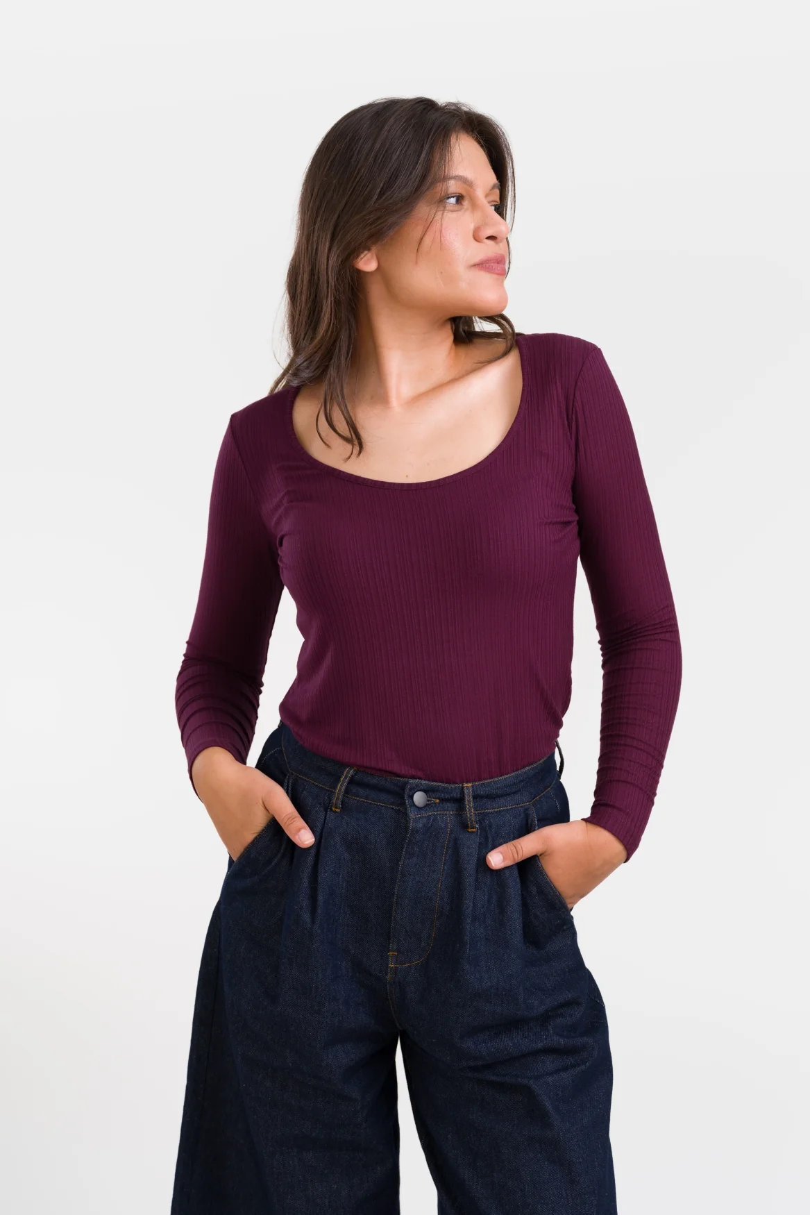 Ella top LS Jersey rib-1