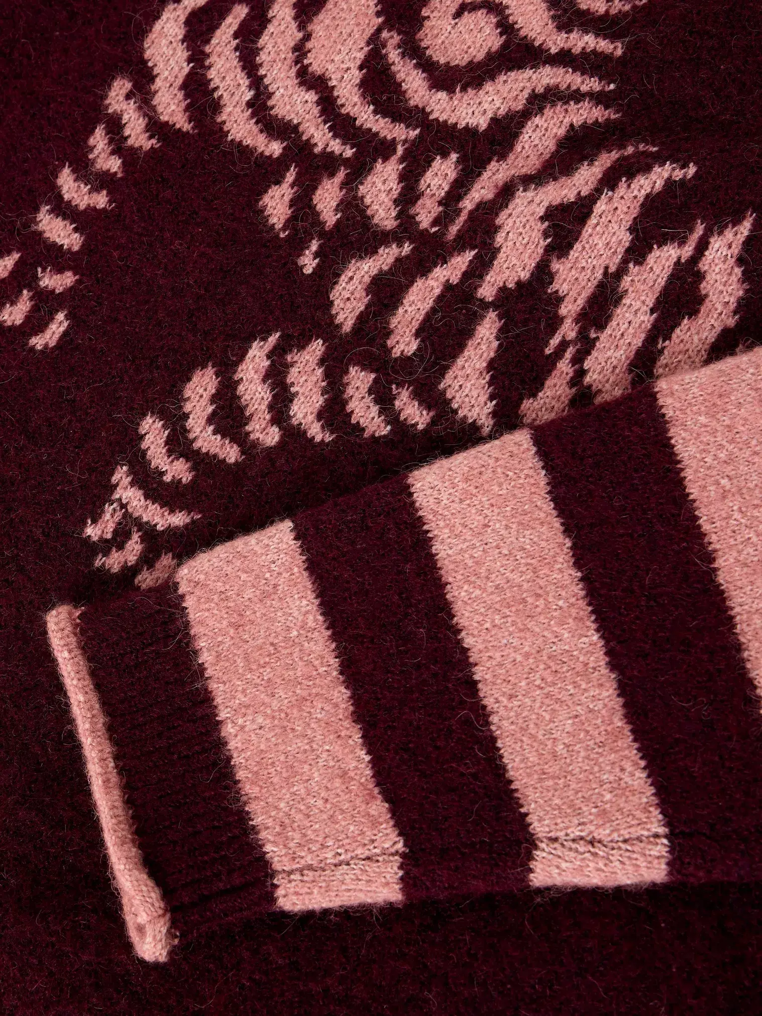 White Stuff Tiger Stripe Trui Plum Multi | Damestrui-3