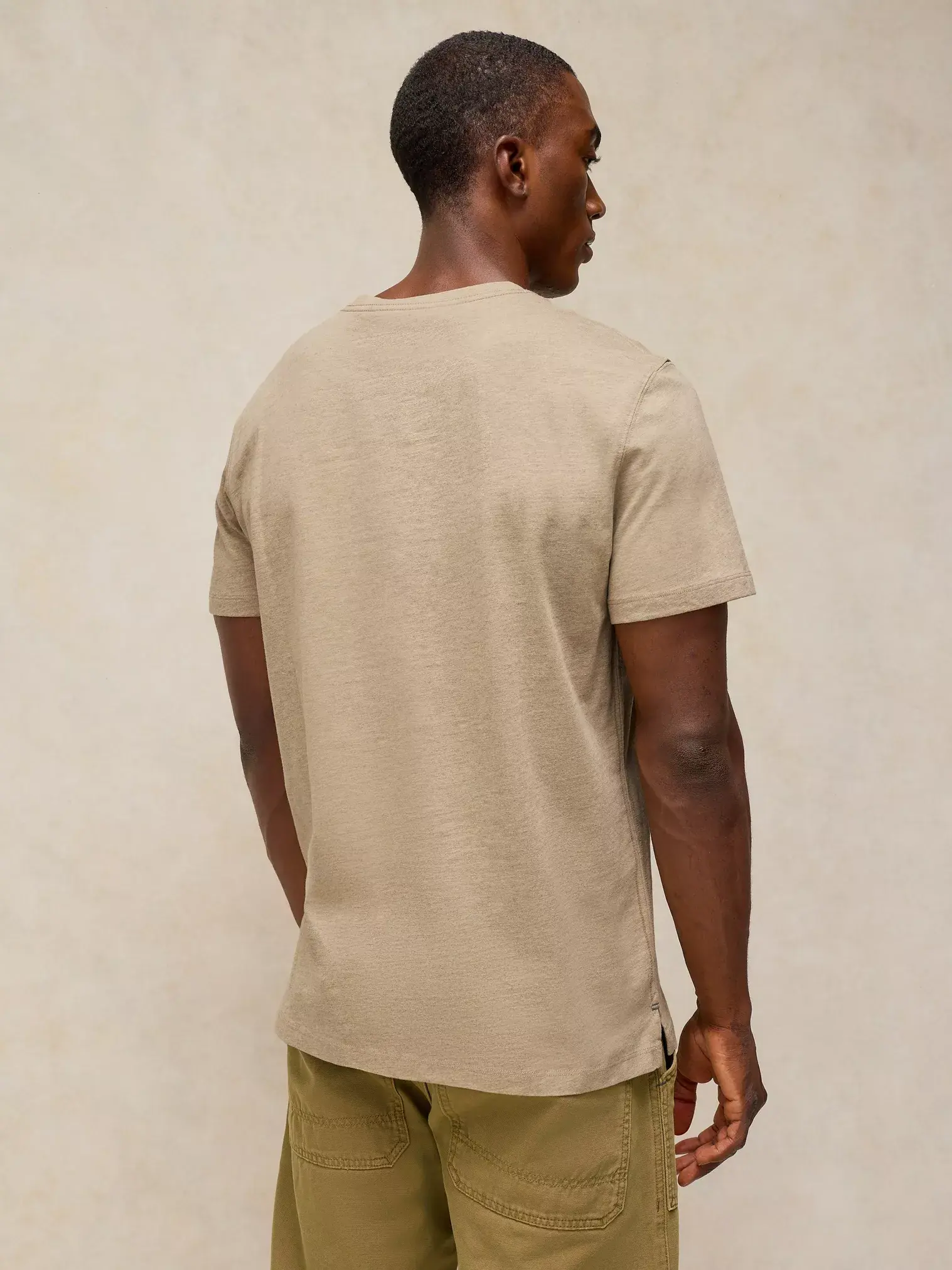 Abersoch embroidered tee nat mlt-5
