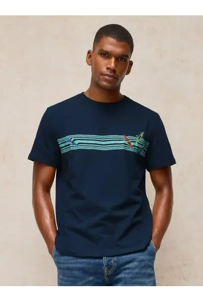 Abersoch graphic tee navy pr