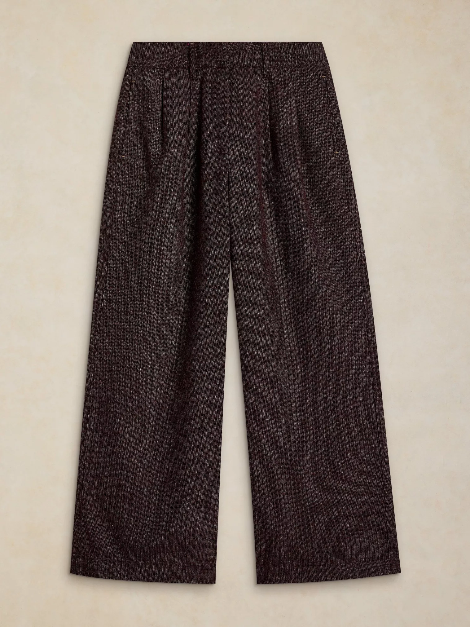 sahsa tweedy wide leg trousers-5