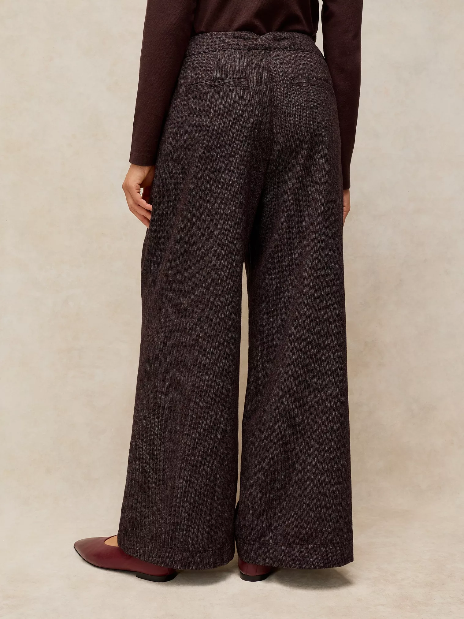 sahsa tweedy wide leg trousers-3