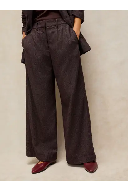 sahsa tweedy wide leg trousers
