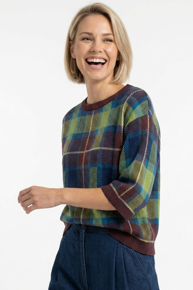 Roma Sweater - Plaid-1