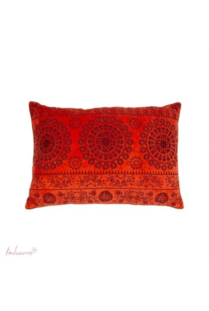 Kussen Nobile Orange/Darkred