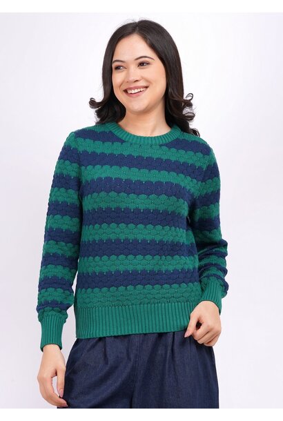 alessia stripe bauble forest green