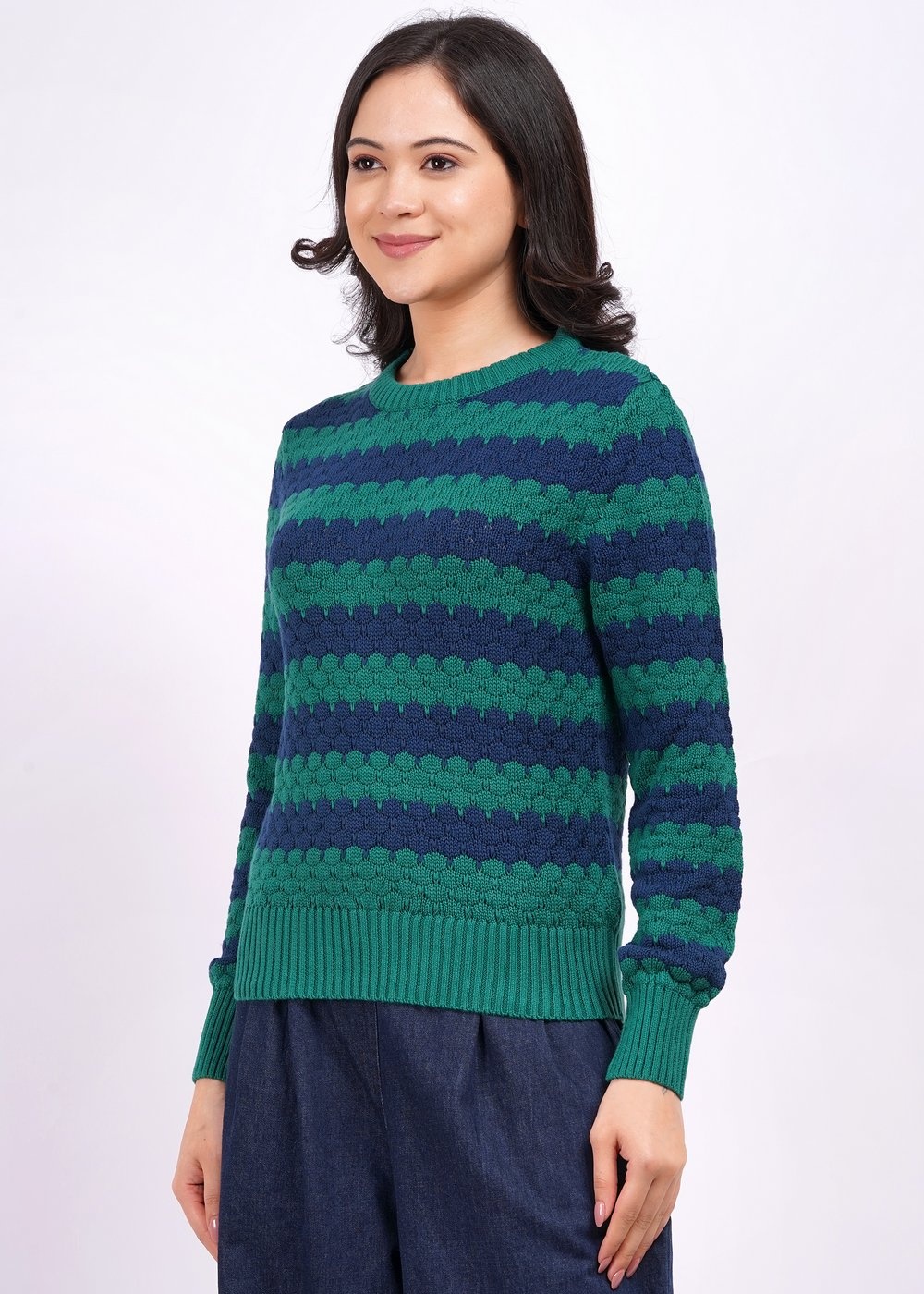 alessia stripe bauble forest green-5