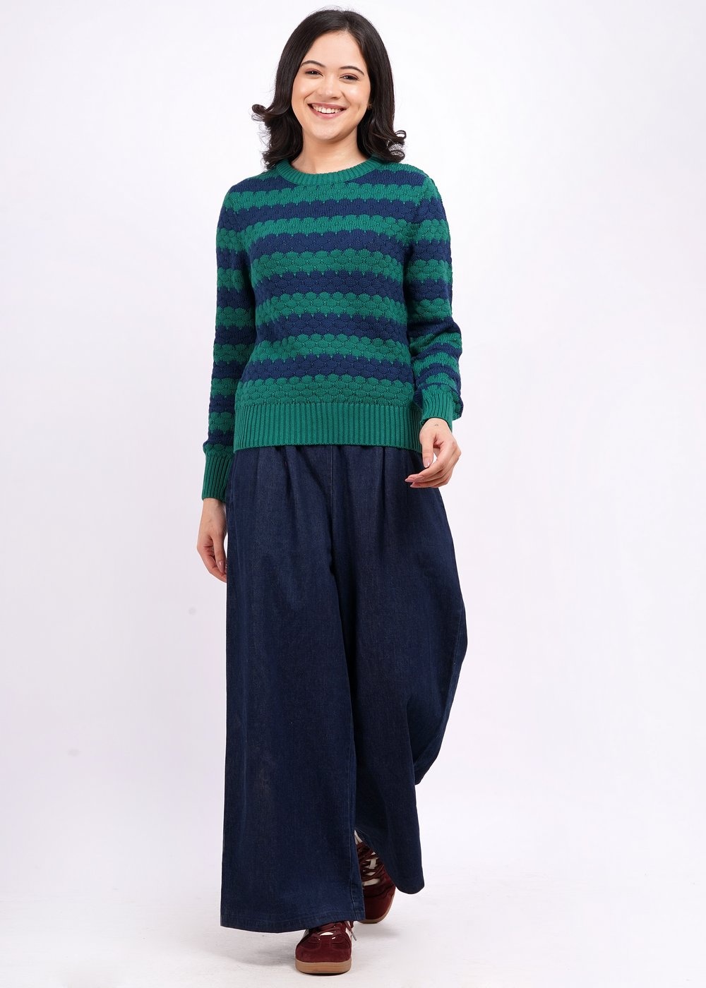 alessia stripe bauble forest green-6