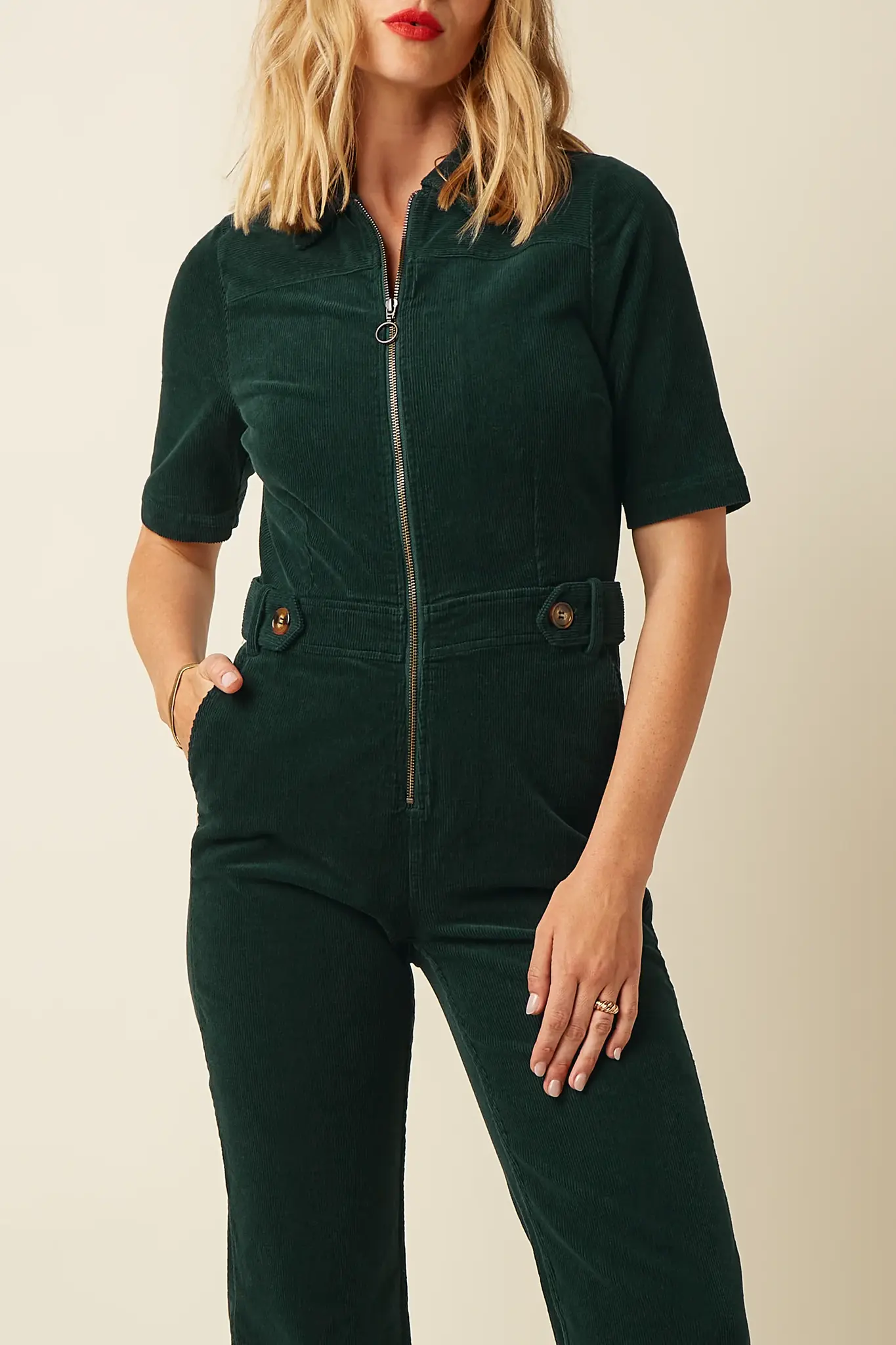 Garbo jumpsuit pine green-5