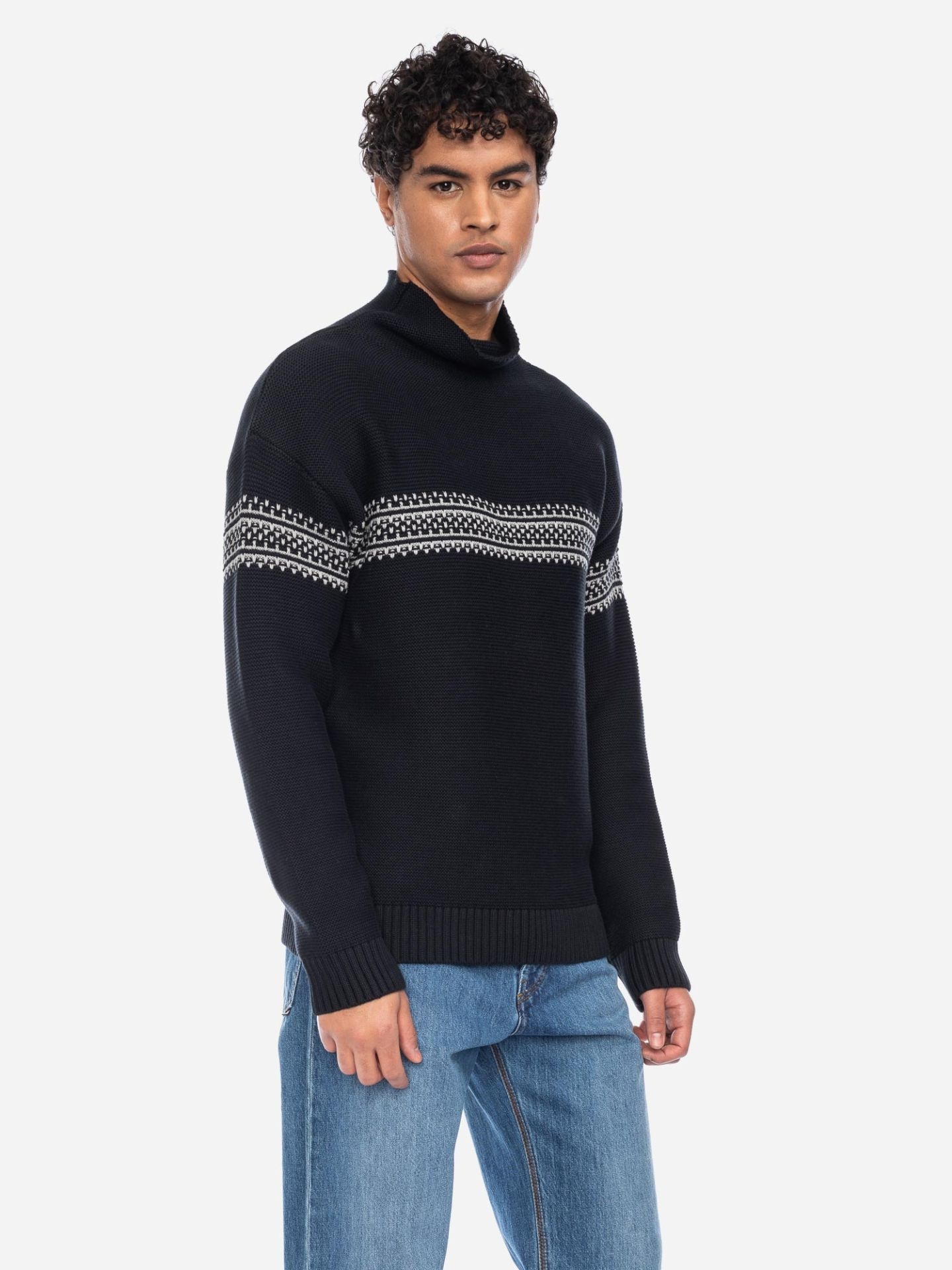 Pulli Uto zwart met witte strepen-5