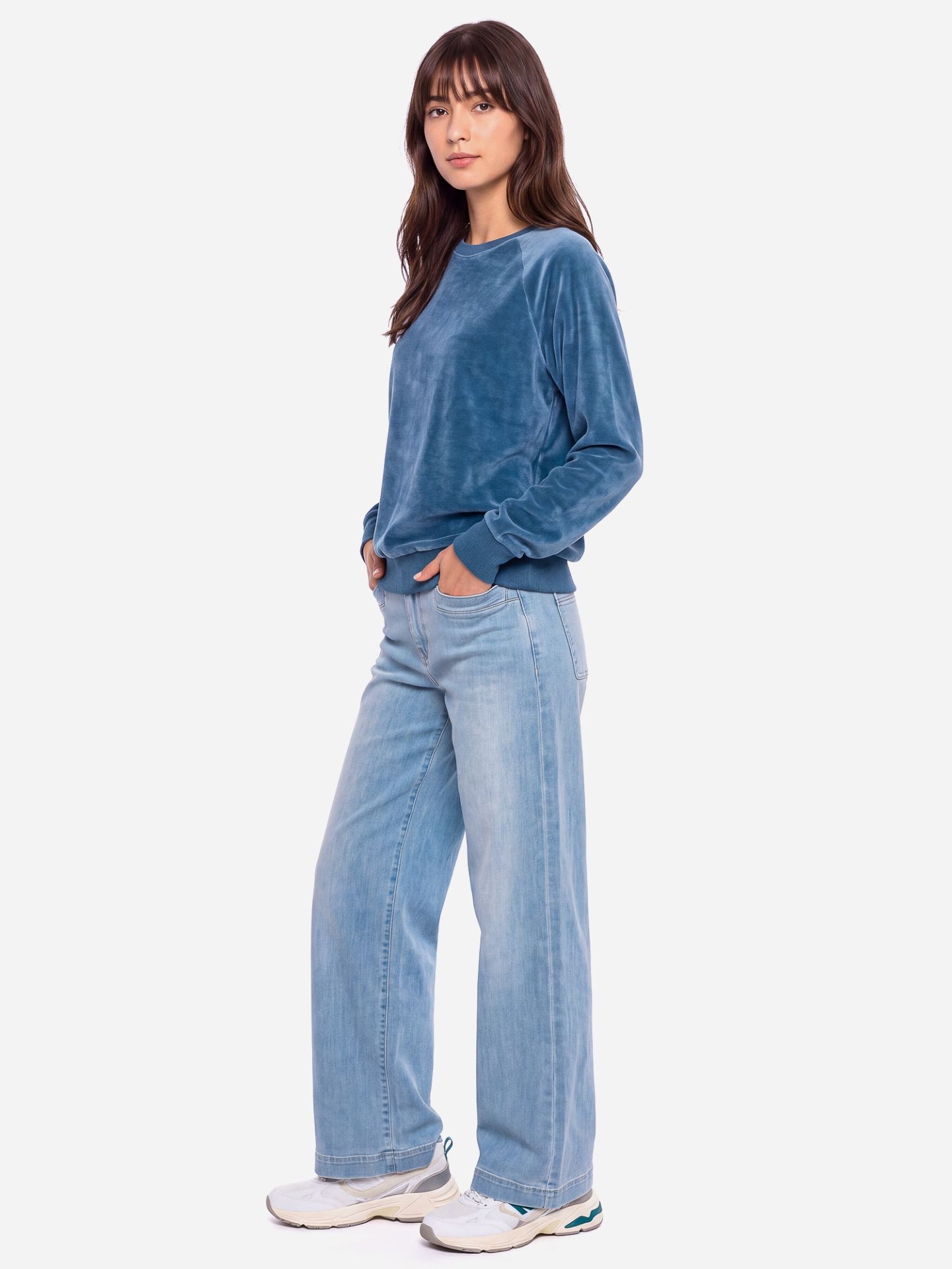 ATO Berlin Dara Sweater Stellar | Bio katoen velvet-3