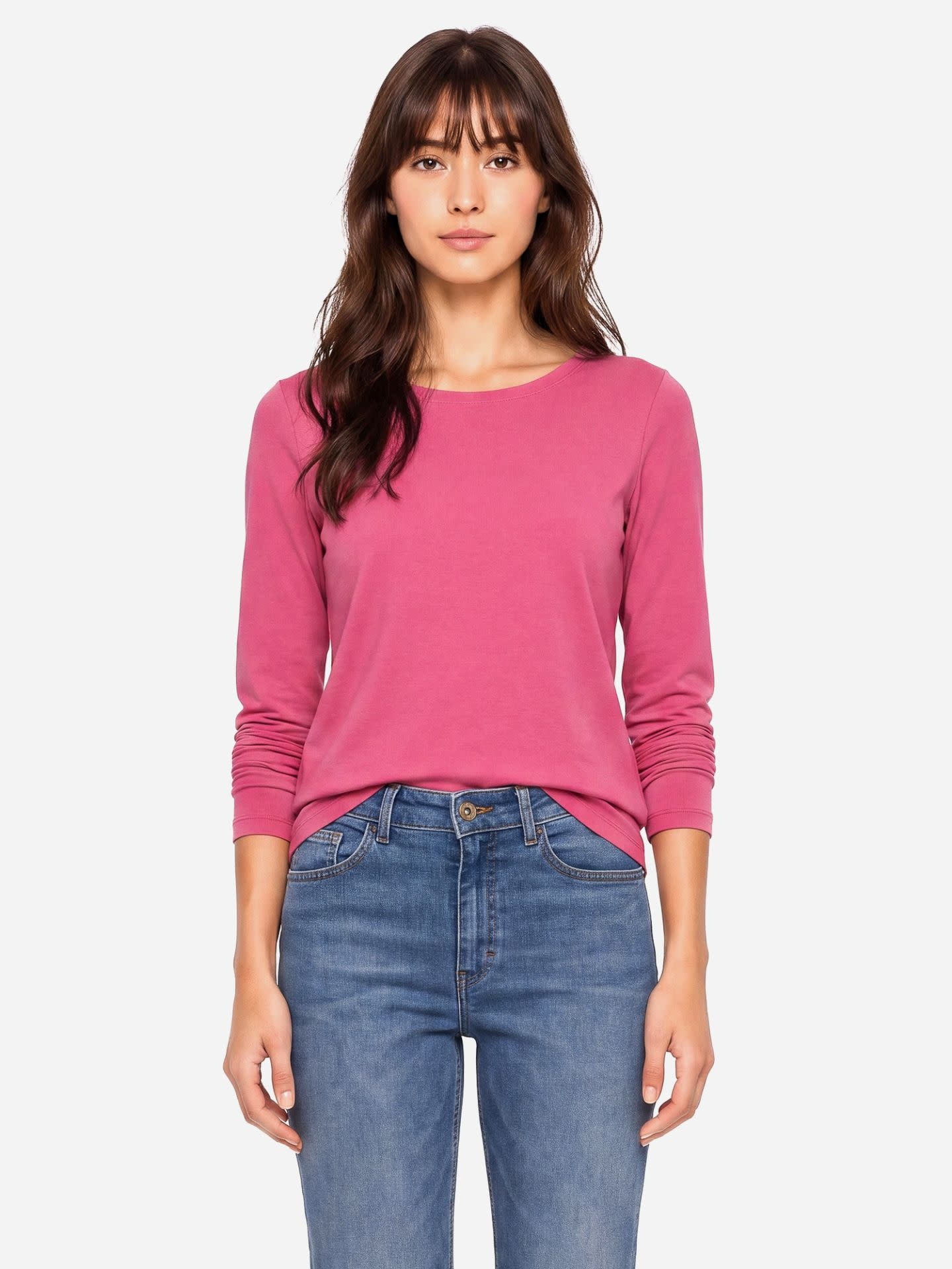ATO Berlin Deborah Longsleeve Framboosroze | GOTS katoen-1
