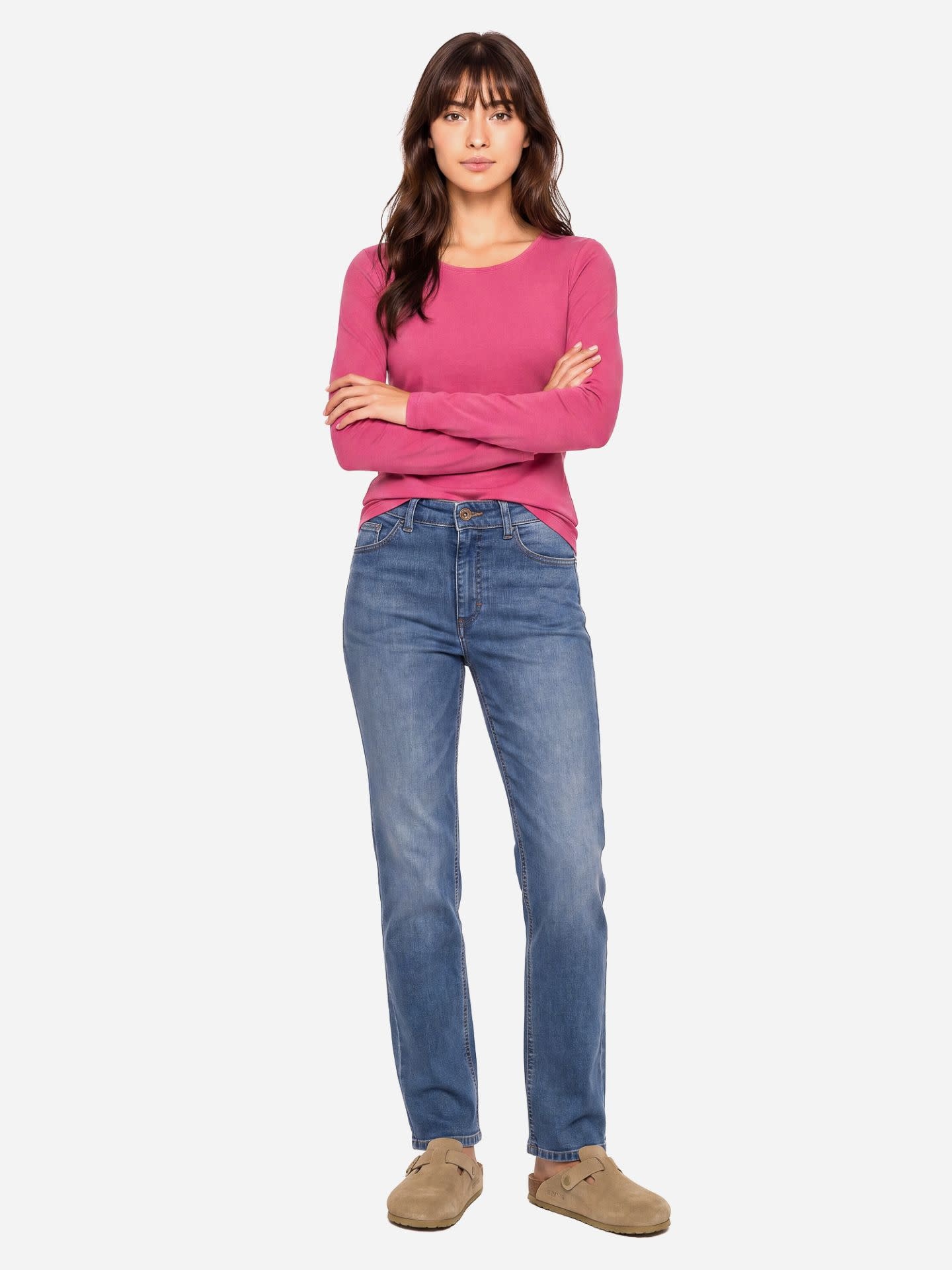 ATO Berlin Deborah Longsleeve Framboosroze | GOTS katoen-6