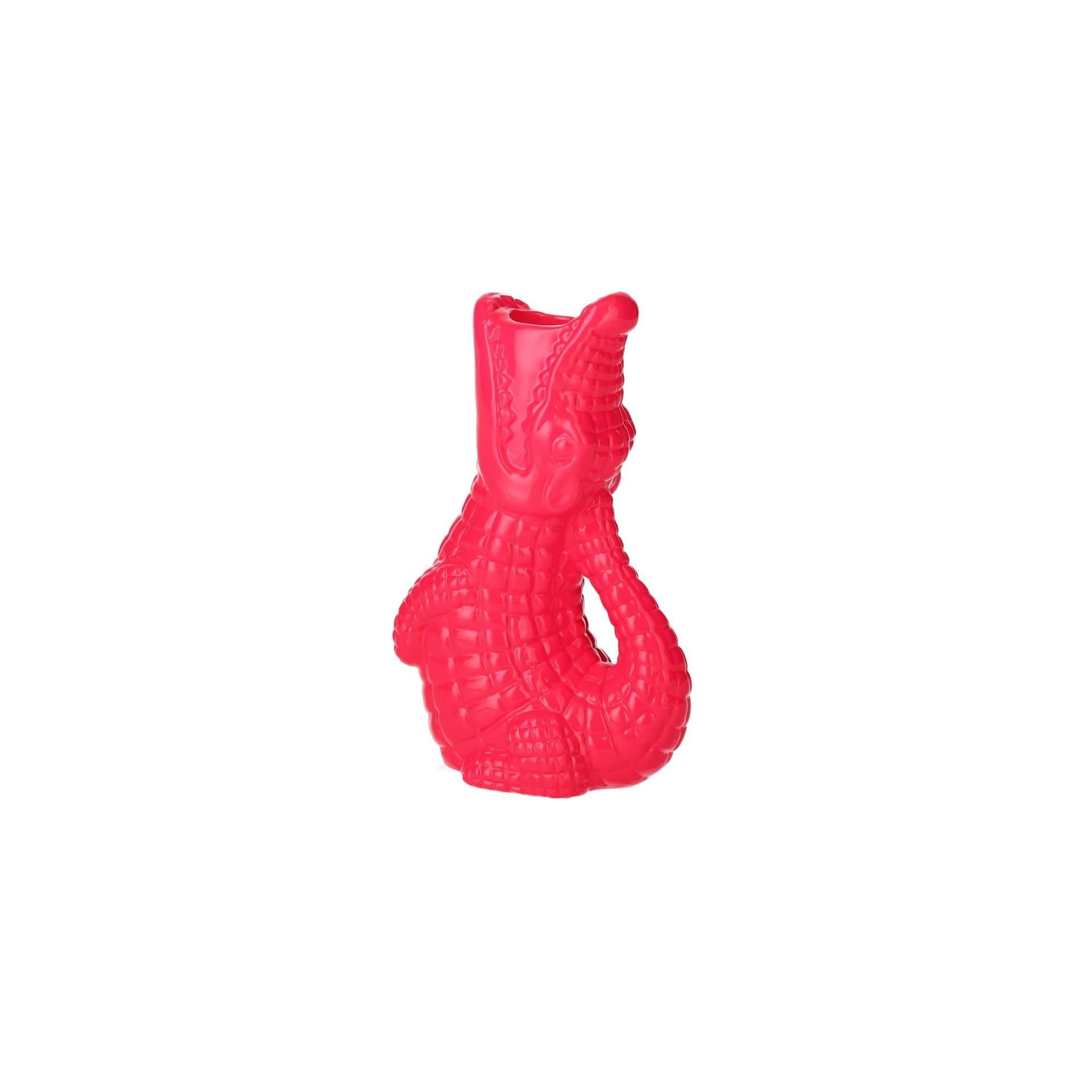 Gift Company Croco Vaas S Neon Pink | 25,5 cm-1