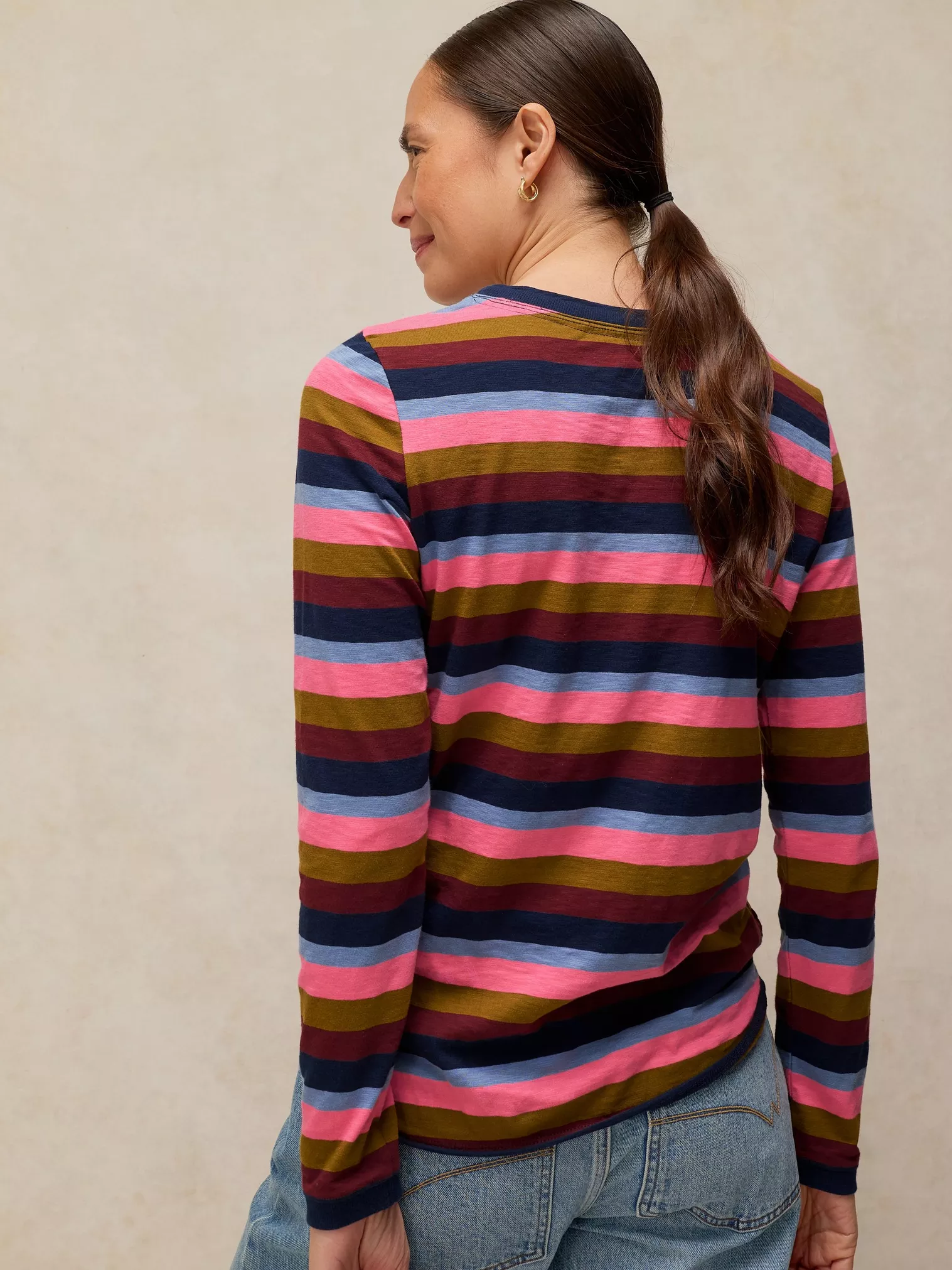 White Stuff Clara Stripe Shirt Pink Multi | Katoen-3