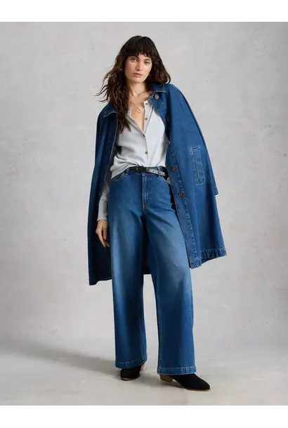 Ayla wide leg jeans mid denim