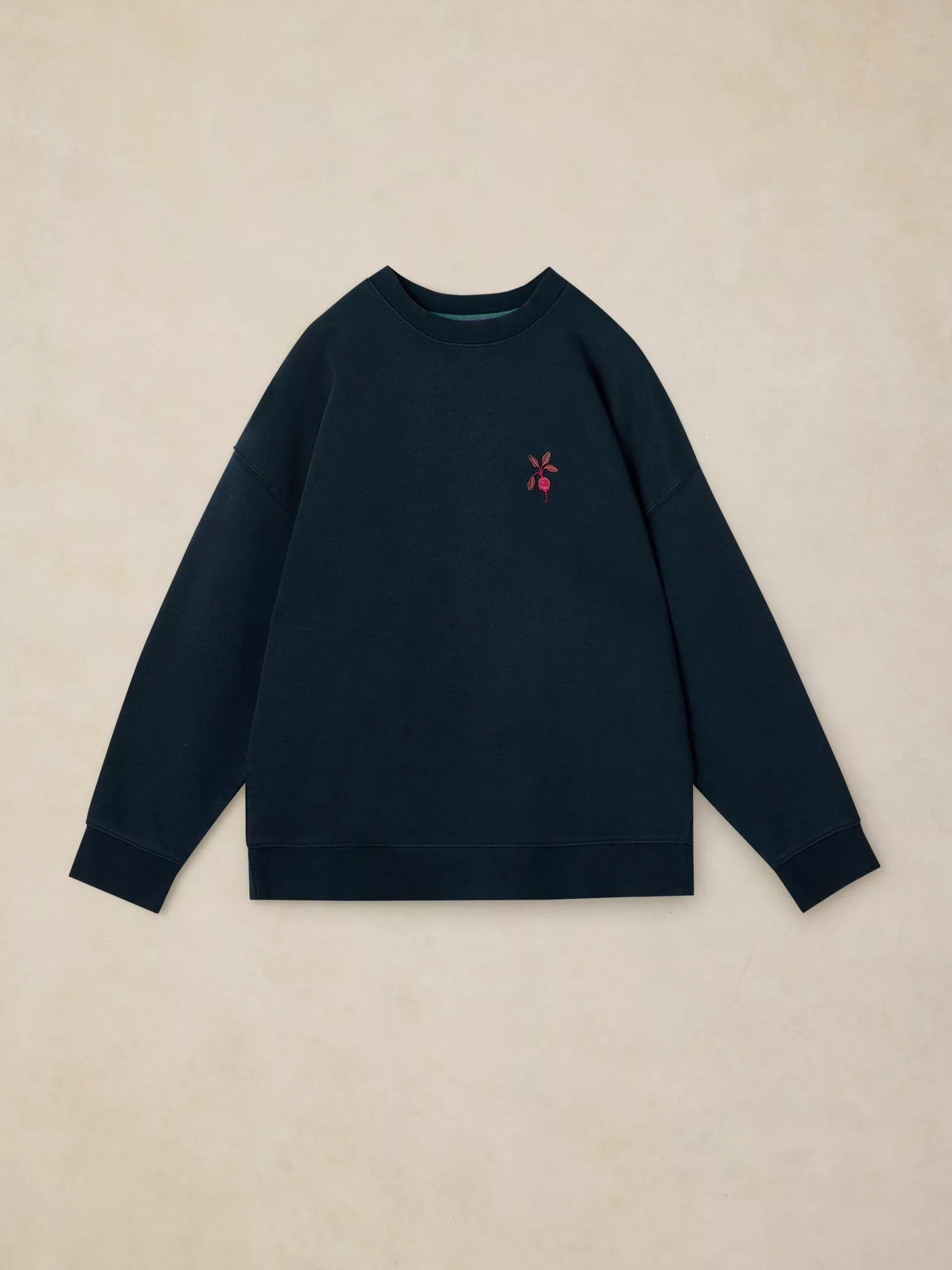 White Stuff Cleo Longline Sweat | Donkerblauwe sweater-4