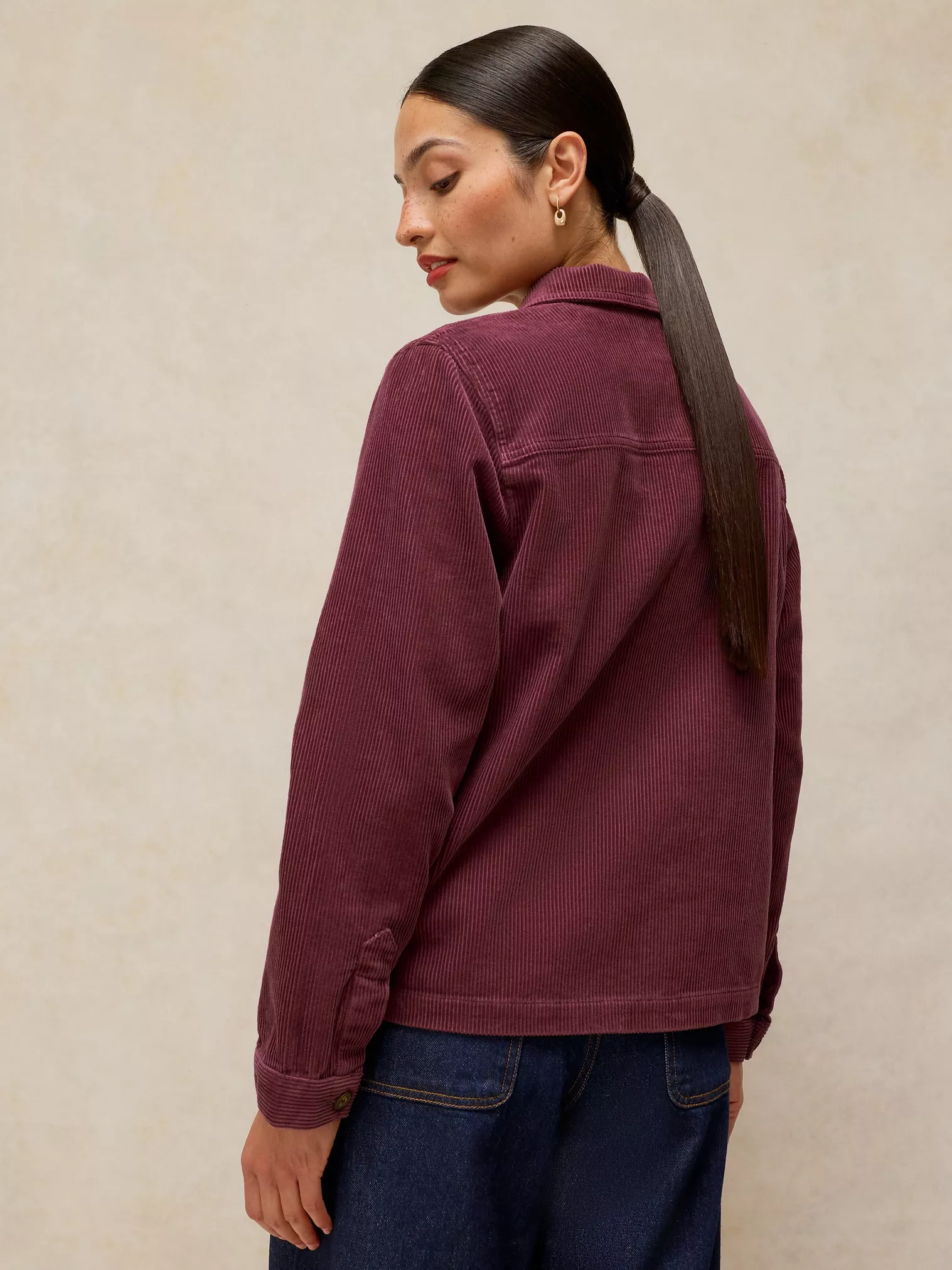 White Stuff Carrie Cord Jacket Oudroze | Damesjasje-4