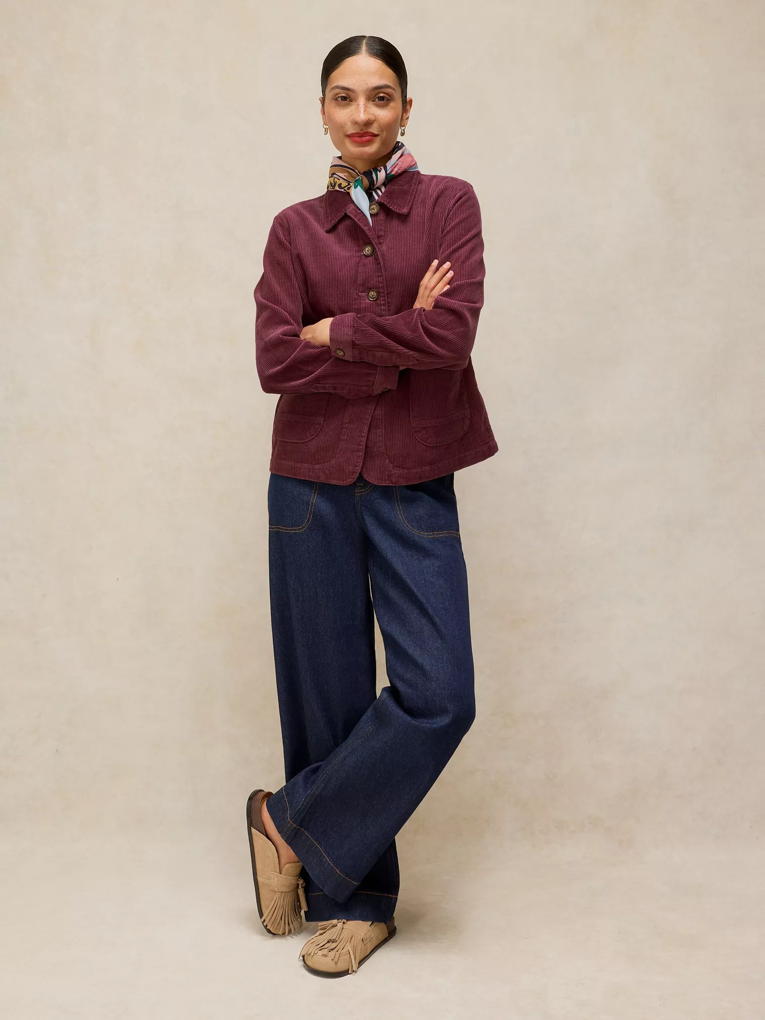 White Stuff Carrie Cord Jacket Oudroze | Damesjasje-3